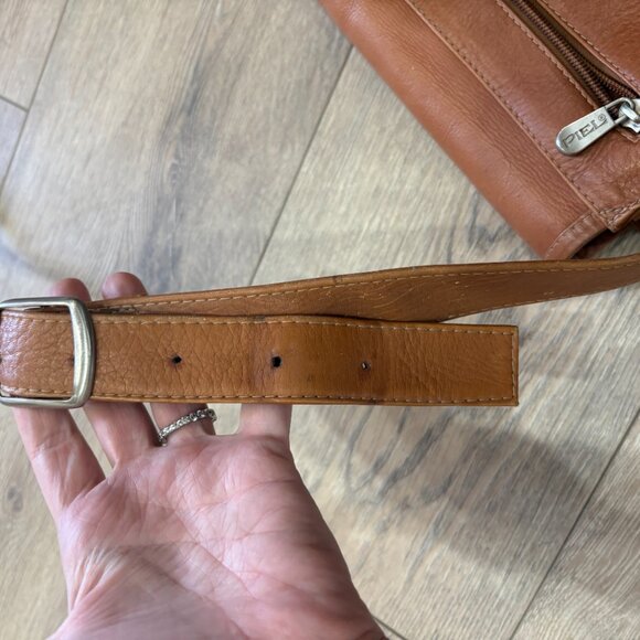 Piel Leather Large Handbag with Organizer Crossbody – Saddle Brown - Picture 7 of 15